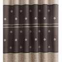 Seville Chocolate Farmhouse Polyester Printed Vintage Shower Curtain,Decorative Brown Waterproof Bathroom Curtains,72" W x 78" H-Chocolate/Brown