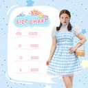 Halloween Costumes for Women,Sexy Princess Costumes, Blue/White Dress,Socks,Hair Ties, Book Storybook Character (Blue, M)