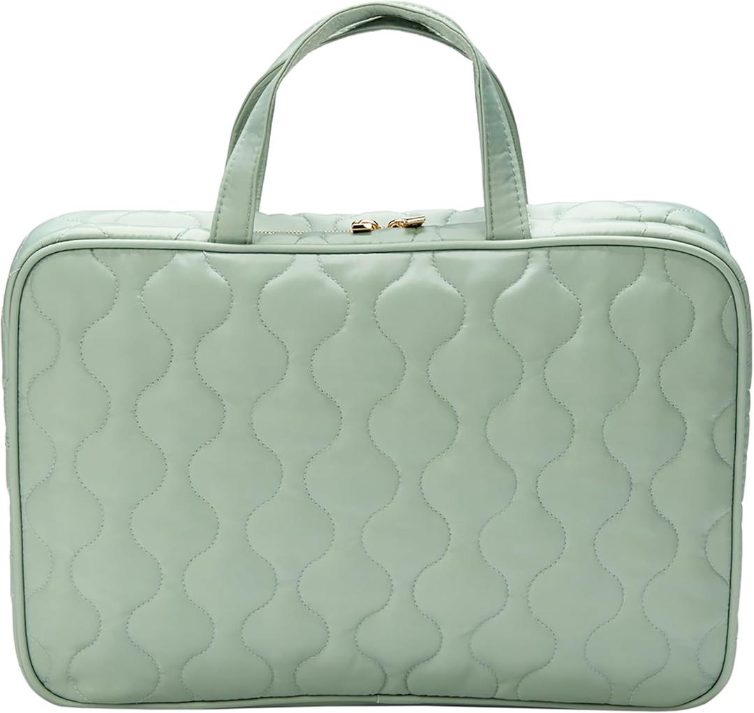 Conair Travel Toiletry Bag - Makeup Bag - Cosmetic Bag -Travel Makeup Bag (1 Count (Pack of 1), Sage Green)