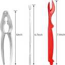 30 PCS Seafood Tools Include Crab Crackers, Seafood Scissors, Lobster Sheller, Crab Hammer,and Shellfish Forks,Nutcracker Set