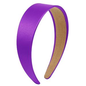 3 x TERSE Purple Headband for Women 2 inch Wide Thick Purple Head Bands for Women's Hair Non Slip Fashion Womens Headband Satin Cute Headbands for Girls