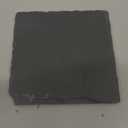 12 Pack Slate Drink Coasters with Metal Holder, VIBRATITE 4 Inch Black Slate Stone Coasters Bulk Laser Engraving Blanks with Anti-Scratch Bottom for Drink Coffee Bar Kitchen Home Decor, Square