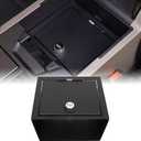 Yinanlutos Center Console Armrest Safe Lock Box Compatible with Hummer EV 2024 2025 Accessories Carbon Steel Center Console Armrest Storage Box with 3 Digit Password Black 1Pcs