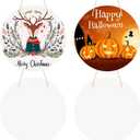 4 Pack Aluminum Sublimation Hanging Disc Signs, 10 Inch Unfinished Blank Decorations