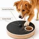 Dog Nail Scratch Board with Treat Boxes, Rotatable Dog Scratch Pad