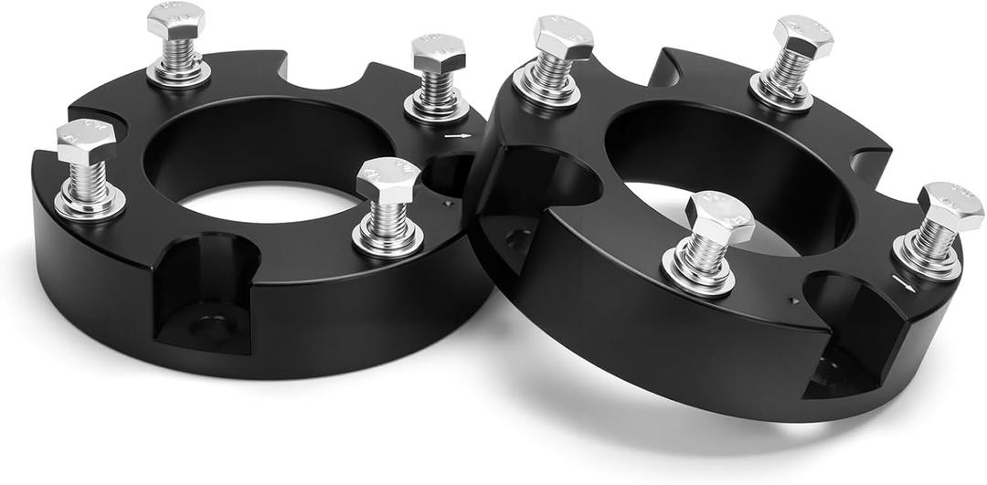 Dynofit 2 Inch Leveling Lift Kit for Tundra & Sequoia, 2" Front Raise Suspension Strut Spacers for 2007 2008 2009 2010 2011 2012 2013 2014 2015 2016 2017 2018 2019 2020 2021 2022 2023 2024 2025 Tundra
