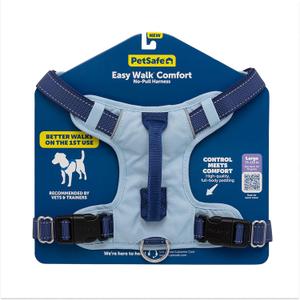 PetSafe Easy Walk Comfort No-Pull Dog Harness - Better Walk Training Harness - Full Body Padded Design - Durable Fabric - 5 Point Adjustable Fit - Everyday Leash Training - Blue - Large