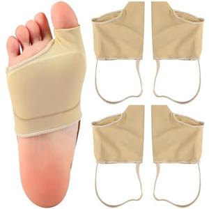 Geiserailie 2 Pairs Metatarsal Pads for Women and Men Non Slip Breathable Ball of Foot Cushion with Elastic Straps Extra Thick Gel Pads(Skin,Small)