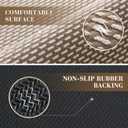 RESARE Non Slip Bath Mat - Machine Washable Bathroom Rug, Super Absorbent, Quick Dry, Soft and Supportive, 17"x24", Brown