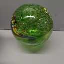 Sunnydaze 10-Inch Gazing Ball for Garden - Glass Gazing Globe for Outside - Garden Orb Yard Decor - Green Artistic