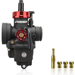 NIBBI 26mm Carburetor with Carb Jets for 4 Stroke 150cc-200cc Engines Motorcycle, Fit For YAMAHA blaster 200 Honda Apollo Dirt Bike Mini Bike SSR KYMCO TAOTAO GY6 Scooter