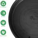12 Inch Round Plastic Classic Plant Saucer, 6 Pack Plant Saucer Tray, Plastic Plant Trays for Pots, Extra-Deep Plant Water Dray Tray, 12",Black