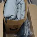 Monbix King Size Comforter Set - 7 Pieces Bed in a Bag King, Sage Green Bedding Sets with Comforter, All Seasons Comforter Bed Set with Sheets, Pillowcases & Shams (King(102"X90"))