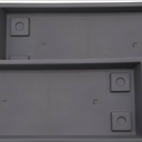 The HC Companies 23.5 Inch Venetian Rectangular Plant Saucer - Indoor Outdoor Plastic Plant Trays for Pots - 23.5"x7.5"x1.3" Warm Gray (2 Pack)