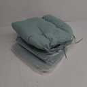 Chair Cushion, 4 Pack Chair Cushions for Dining Chairs, Chair Pads and Mat with Ties for Indoor Kitchen Seat and Desk (4 Count - 17 x 16 in, Aqua Blue)