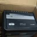 Amazon Basics 24-Sheet Cross Cut High Security Paper Shredder for Home Use, P-4 Security, CD and Credit Card Document Shredder with Pullout Basket, Black