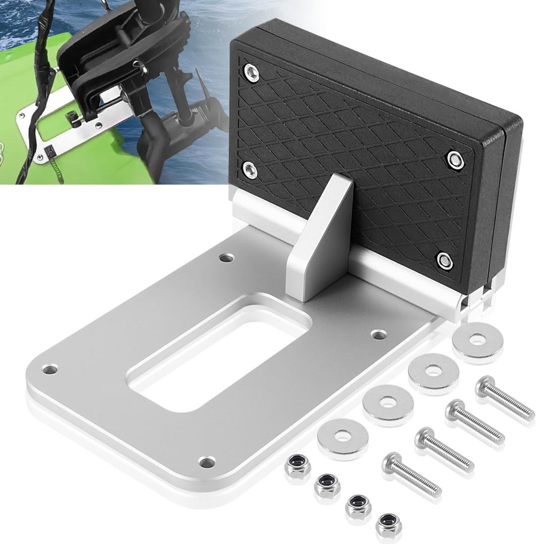 Universal Transom Trolling Motor Mounting Bracket for Kayaks/Kayak Marine Board Backing Plate Mount Bracket for Clamp-on Electric Trolling Motors
