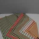 Hahafelt 9 Pcs Vintage Christmas Quilting Fabric 18 x 22 Inch Plaid Homespun Cotton Fabric Jelly Squares Lattice Rustic Precut Santa Claus Quilting Strips for Xmas Craft Sewing DIY