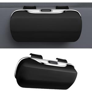 Sunglasses Holder for Car Sun Visor, Protective Automotive Eyeglasses Storage Case Hanger, Car Sunglass Holder Suitable for Truck and Sedan to Place Sunglass (Black)