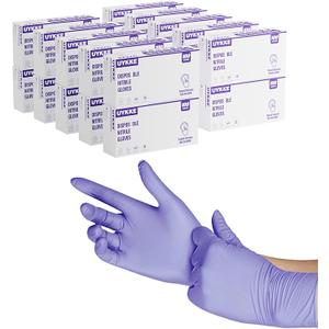 UYKKE Nitrile Disposable Gloves 4 Mil Nitrile Cleaning Gloves Latex Free for Food Prep, Cooking,Lab,Home,Salon&Tattoo, Size L, 1000 pcs