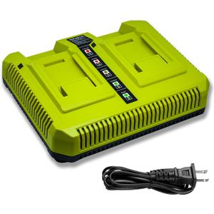 40V Charger Replacement for Ryobi 40V Battery Charger OP401 S,Dual Ports Fast Charger Compatible with Ryobi 40V Battery Lithium OP4015 OP4026 OP4030 OP4040 OP4050 OP4060 OP40301 OP4050A