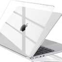 EooCoo Compatible with MacBook Air 15 inch Case M5 2026 2025 2024 2023 M4 M3 M2 Model A3448 A3241 A3114 A2941, Transparent Plastic Hard Shell Cover, Smooth Shiny Surface, Crystal Clear