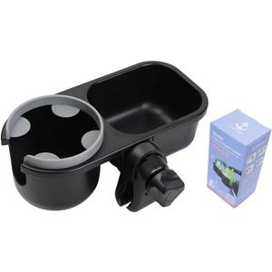 Universal Snack Tray for Stroller with Stroller Cup Holder, Universal Stroller Snack Tray with Cup Holder, Stroller Tray Attachment and Stroller Accessories (Grey)