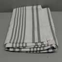 BUAGETUP Grey and White Outdoor Rug 3'x 5' Hand-Woven Cotton Washable Rug Striped Front Porch Rug Indoor/Outdoor Area Rug Floor Mat for Farmhouse/Layered Door Mats/Living Room