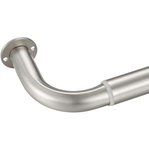 Room Darkening Curtain Rod, Wrap Around Design, Extra-Thick 1-Inch Diameter Single Drapery Rod, Extendable Metal Rod Set for the Blackout Curtains and Sheer (Satin Nickel, 28-48")