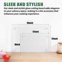 Seelenruhe 4 Pack Tempered Glass Cutting Boards for Kitchen Counter, Clear Cutting Boards for Countertop, Non-Slip, Heat-Resistant, Easy to Clean, 16x12 & 8x12 4PCS