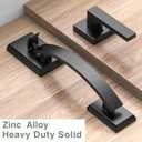 Front Door Handle Black Adjustable12.7in Heavy Exterior Entry Handle Reversible