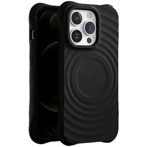 YASHUNJIA-Case for iPhone 16 Pro Max/16/16 Pro/16 Plus, Anti-Slip Pattern, Compatible with Wireless Charging Reinforced Corners Shockproof Phone (16,Black)
