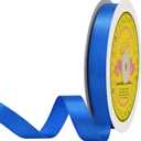 Double Face Royal Blue Satin Ribbon 5/8 inch X 50 Yards Polyester Royal Blue Ribbon for Gift Wrapping Very Suitable for Weddings Party Invitation Decorations and More