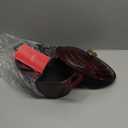 La Cuisine Enameled Cast Iron Oval Dutch Oven Casserole Dish Pot with Lid 5 QT Internal Matte Black Enamel Coating, Cranberry, Gold-Plated Stainless Steel Lid Handle, Oven Safe