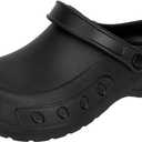 Meidiastra Men Chef Clogs Slip Resistant Garden Clogs with Arch Support Safety Nursing Shoes Work Shoes Water Oil Resistant for Men Food Service, Size: 10.5