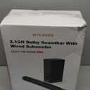 Nylavee Sound Bar - 2.1ch Dolby Audio Soundbar with Subwoofer, 240W High Volume, Wall Mountable 30-inch Bluetooth Sound Bar with HDMI ARC, Optical, and AUX Connection for TV, Projector, Computer