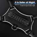 Dog Harness, Pet Harness with Reflective Front Clip Vest, Adjustable Soft Padded Vest with Control Handle, Black, M