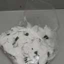 WILLBOND 36 Pcs 3 Size Christmas Poinsettia Christmas Tree Flowers Glitter Faux Flowers Decoration Artificial Poinsettia Ornaments for New Year Home Outdoor Decoration(3/4/ 6 Inch,White)