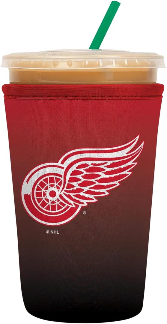 Sok It JavaSok NHL Hockey Iced Coffee & Cold Soda Insulated Neoprene Cup Sleeve (Detroit Red Wings, Medium: 22-28oz)