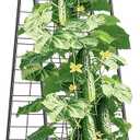 100% Metal Cucumber Trellis for Raised Bed,62"x17" A-Shape Garden Plant Support for Climbing Plants, Heavy Duty Metal Garden Trellises Plant Support for Vine Vegetables Outdoor (Black, 62x17inch(H*W))