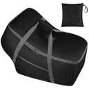 Infant Car Seat Travel Bag Fit Nuna Pipa All Model Car Seat and Base, Fit Doona Baby Stroller, Padded Car Seat Bags for Air Travel, Gate Check Bag with Side Pocket, 5 Protective Feet, Storage Bag (23.6 Inch), Black
