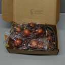 4pcs Red Berry Stems Pomegranate Faux Flowers with Fake Fall Leaves Artificial Fruits Decor Tall Branches for Vase Room Christmas Home Wedding Thanksgiving Centerpieces Arrangements Party Decoration (Orange)