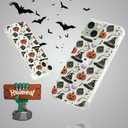 YESPURE for iPhone 15 Halloween Case Clear Soft Phone Case for iPhone 15 Hallowee Designed Cute Pumpkin Pattern Cover for Kids Girls Boys Flexible TPU Shockproof Case for iPhone 15