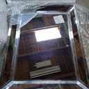 Empire Art Direct Rectangular Beveled Diamond Silver Framed Wall Mirror, Ready to Hang, Living Room, Bedroom & Office, 40" x 30" x 2.1"