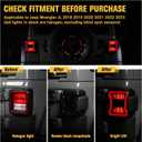 Smoke lens LED Tail Lights Compatible with Jeep Wrangler JL 2018-2026, Brake Light Reverse Light Turn Signal Lamp Running Lights Side Marker Light Assembly