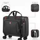star cloud Rigid Frame Rolling Laptop Bag on Wheels, Rolling Briefcase with USB & Type-C Charging Port,Water Resistant Rolling Computer Bag for 17.3 Inch Laptop, Work Travel and Business