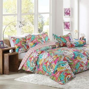 Cozy Line Home Fashions Gorgeous Paisley Floral Bloom Reversible Quilt Bedding Set, Bedspread Coverlet Lightweight for All Seasons (Flourish, King - 3 Piece)