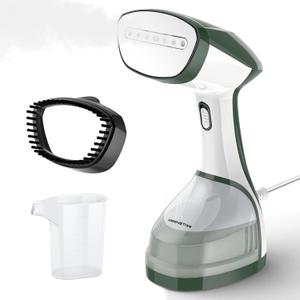 KEENSTAR Steamer for Clothes, Portable Handheld Garment Steamer, 1500W 2 in 1 Fabric Wrinkles Remover, 30-Second Fast Heat-up, 250ml Detachable Water Tank, Steam Iron for Home and Dorm (Green)