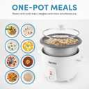 AROMA Rice Cooker, 8-Cup (Uncooked) / 16-Cup (Cooked), Pot-Style Rice Cooker and Soup Warmer with One-Touch Control, 4 Qt, White, ARC-368NG
