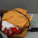 Joliyoou 10FT Christmas Inflatable Decorations, Hawaii Beach Themed Giant Lighted Ladder Blowups Climbed with Penguin, Reindeer, Santa, C7 String Lights for Xmas Holiday Decor